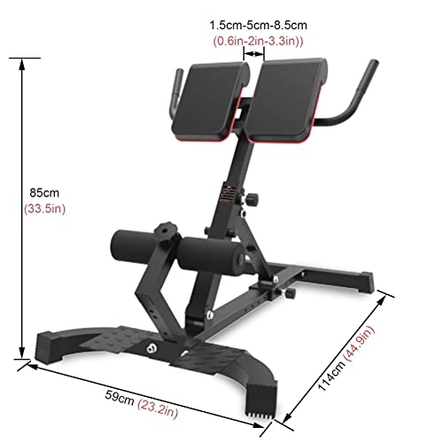 romeinse stoel Roman Stoel voor Commerciële Huisgymnastiek, Krachttraining Rugmachines met Maximaal Gewicht 120 Kg / 265 Lbs, Hoogte & Helling Verstelbaar - Image 8