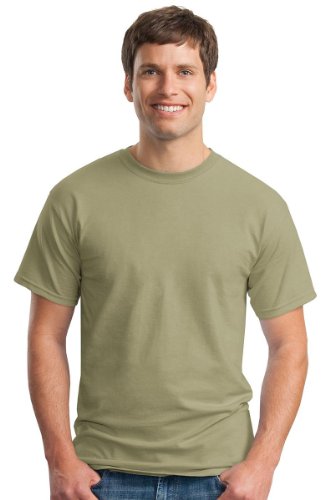 Gildan Mens Ultra Cotton Short Sleeve T-Shirt (XL) (Prarie Dust)