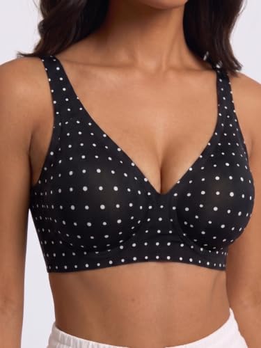 Image of JellyLift Seamless Wireless Jelly Bra for Women | No Underwire, Deep V Invisible T-Shirt Bra | 360 Jelly Support, Adjustable Straps | S-3XL