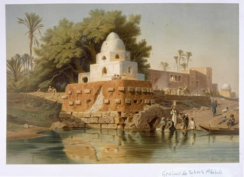 Peinture murale Égypte Tombe de Cheikh Ababda pour décoration salon moderne