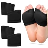 ZETKUS 1 Paio di Cuscinetti Metatarsali per Uomo e Donna, Solette Metatarsalgia in Tessuto per Sollievo Dolore Avampiede, Protezione per Neuroma di Morton e Calli, Taglia L (40-44), Nero