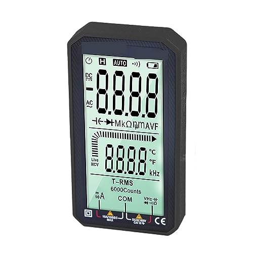 �f�W�^���X�}�[�g�}���`���[�^ AC DC �d�� �d�� ��R �Ód�e�ʃe�X�^ �}���`�e�X�^ True-RMS NCV �e�X�^(Black ET8134)