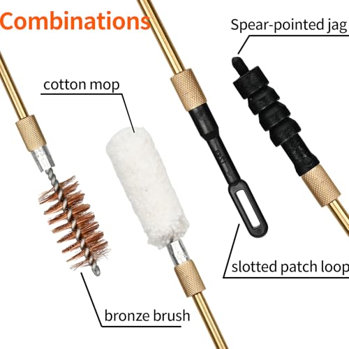 XKV Universal Gun Cleaning Kit for Caliber Pistol Rifle Handgun Shotgun Hunting Cleaning Kit with Universal Accessories & Mat Portable Case Gifts for Men Plastic - Thumbnail 4