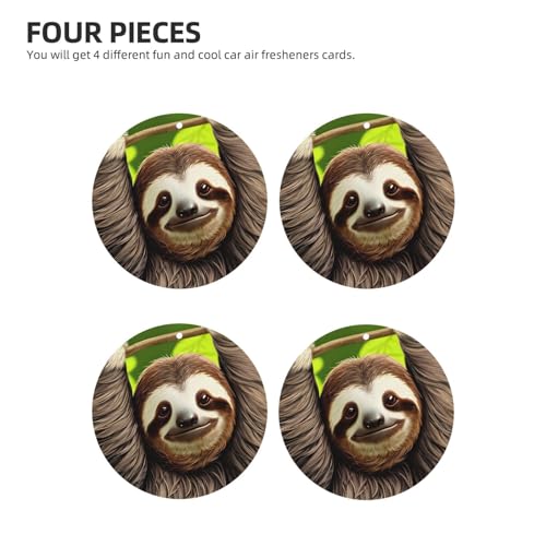 Hojas ambientadoras para auto Cute Sloth miniatura 2