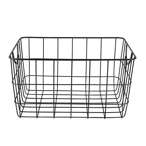 Spectrum Utility Wire Basket (Black) - Storage Bin & Décor For Bathroom, Closet, Pantry, Under Sink, Toy, Shelf, Kitchen, & Nursery Organization #TOP6
