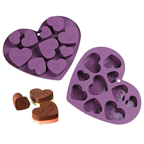 Webake Chocolate Molds Heart Shape Silicone Candy Molds For Wedding, Valentine