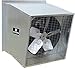 Schaefer Ventilation 305S34-2-115V Galvanized Exhaust Fan in Slant Wall Housing, 30", 5 Wing, 3/4 hp, Belt Drive, 2 Speed, 115V Only