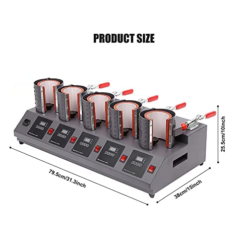 Máquina termofijadora para tazas 1500W 5 en 1 miniatura 7