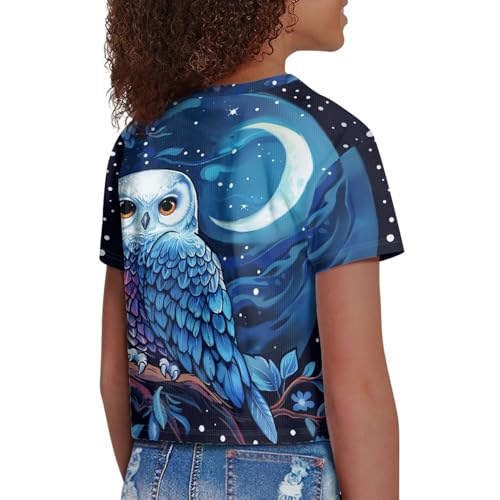 Image of 4th of July Shirt for Girls 7-8 Years US Flag Crop Tops Kids Outfit Independent Day Graphic Tee-