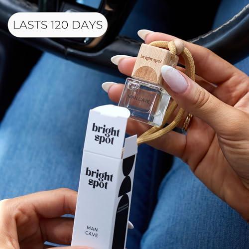 Image of Car Air Freshener, Natural Hanging Diffuser, Non-Toxic Long-Lasting Fragrance for Auto and Home, Vegan and Pet Safe (Pack of 2, 0.2 Fl Oz, Surf Shack Coconut Sandalwood Cedar Santal)