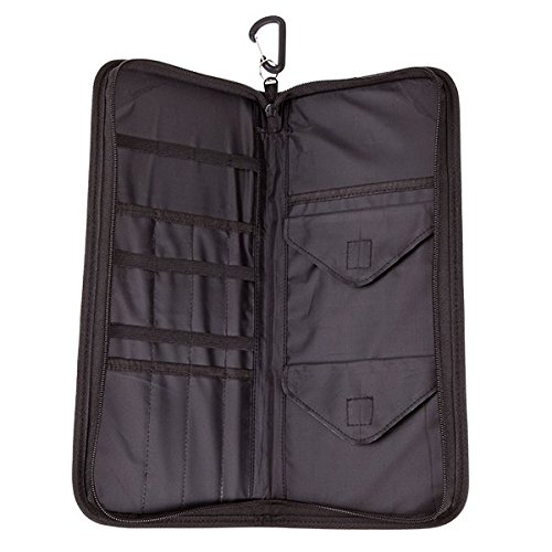 Artbin 6875Ag Hook & Needle Folio, Portable Knitting & Crochet Organizer, [1] Zippered Poly Canvas Case, Gray/Black #TOP2