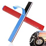 Lunwag 2 PCS Stick-On Smoked Saddlebag Reflector, Spoke Red Reflective Front Lower Legs of Harley, Night Visibility Reflectors for Cars, Trailer, Motorcycle, Trucks, Boat, Bicycle