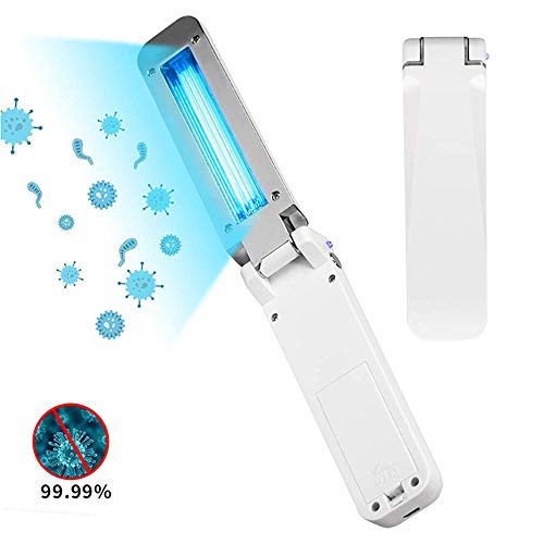 UV Lámpara Germicida LUZ Ultravioleta de Desinfección Ultravioleta Portátil de Mano Plegable Lámpara de Esterilización UV Sterilizer Lamp para Casa Oficina Hotel