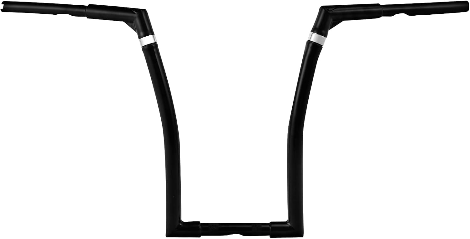 Green-L 1-1/4" Ape Hanger Adjustable Handlebar Fit for Harley Sportster XL883 XL1200 Touring Softail Dyna Custom (Black, 18" rise)