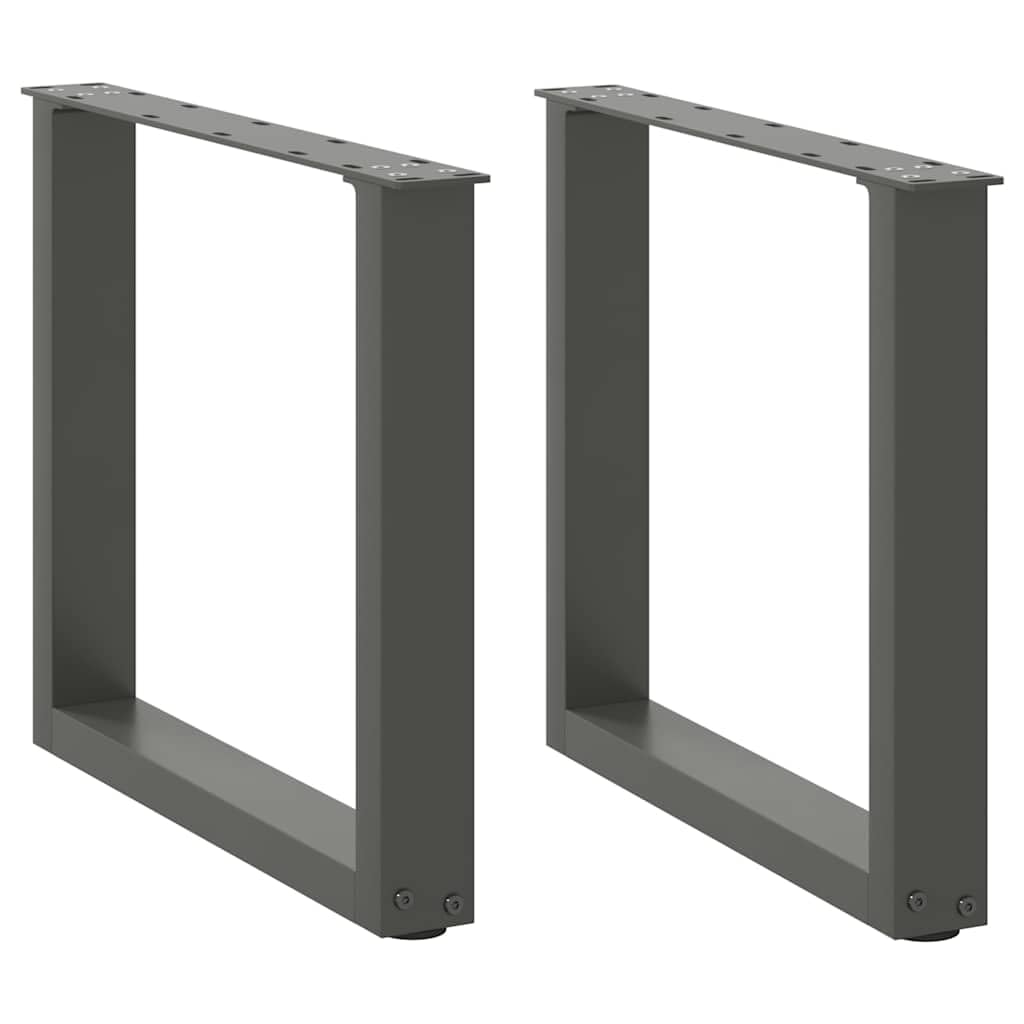 SXZenSpace U-Shaped Coffee Table Legs 50×42–43 cm Powder-Coated Steel Set of 2 Adjustable Modern Supports