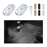 Ziciner 2 PCS Car Led Lights Interior, Super Bright Car Wireless Bulb, USB Rechargeable Auto Led Festoon Bulb, Universal Vehicle Accessories for Cars, Trucks, SUVs, Vans (White)