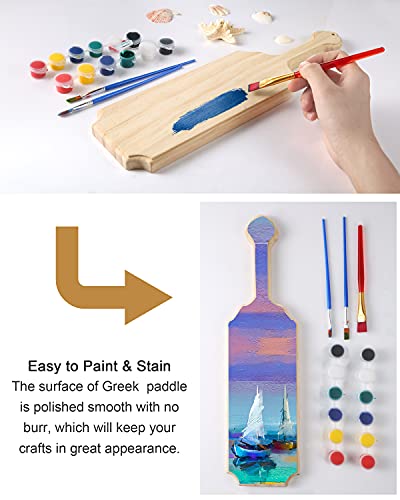 Pllieay 15 Inch Unfinished Wooden Paddle, Greek Fraternity Paddle, Solid Pine Wood Paddle, Wooden Frat Paddle, Natural Color Craft Wood Ideal For Diy Home Decoration #TOP2