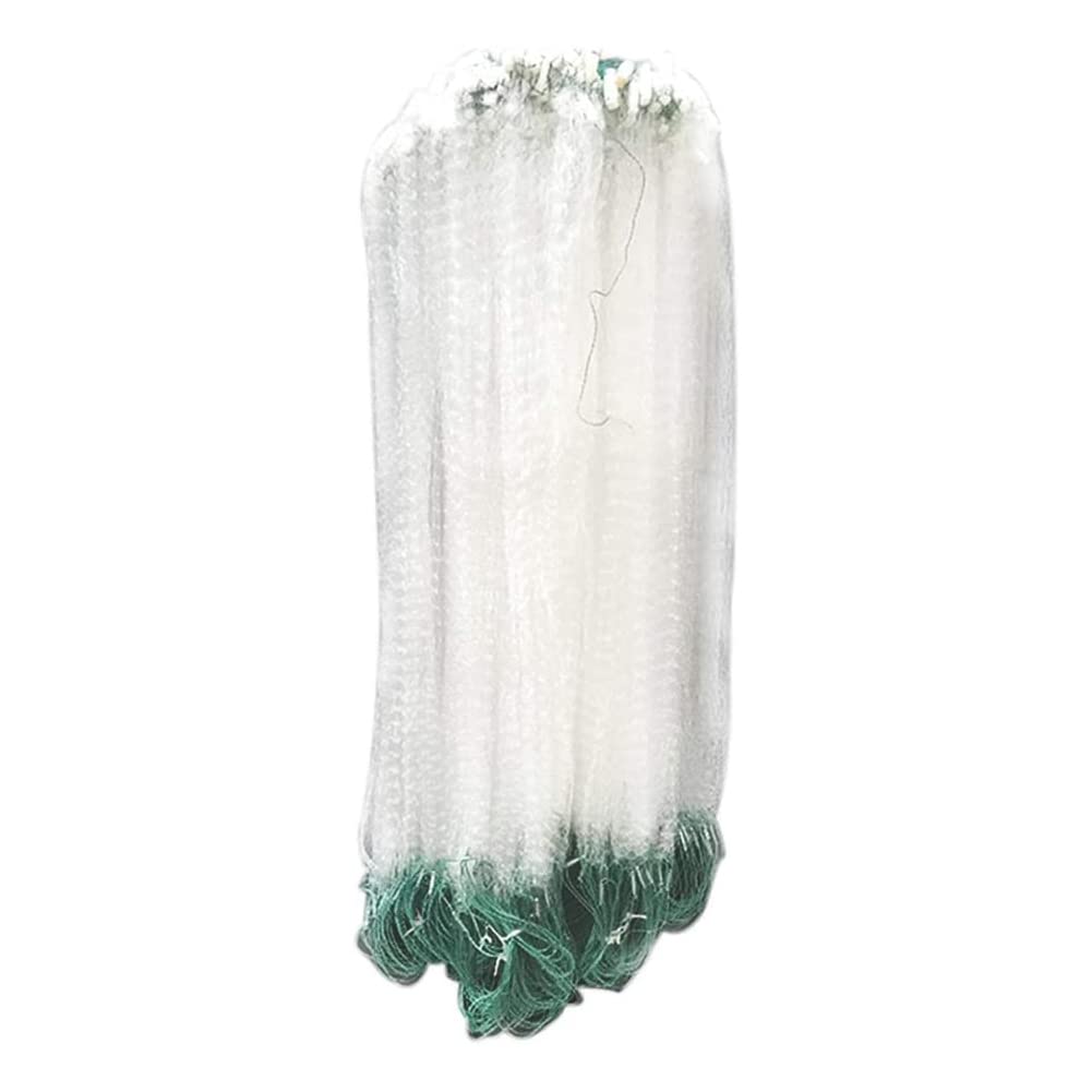 30 Metres Long 3 Cm Mesh 3 Layer Fishing Net with Floats and Countersinks Mesh 3 Cm / 30 M X 1.2 M Ishing Net Fish Landing Net Fishing Net Replacement.