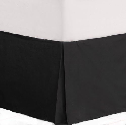 Divatex Home Fashions 200-Thread Count Twin Bed Skirt/Dust Ruffles, Black by Divatex Home Fashions