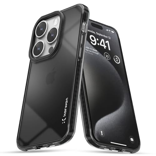 Image of KARWAN Back Cover|iPhone 16 Pro Back Cover |Polycarbonate Material| Full Camera Protection |Perfectly Fit| Case for iPhone 16 Pro - Black