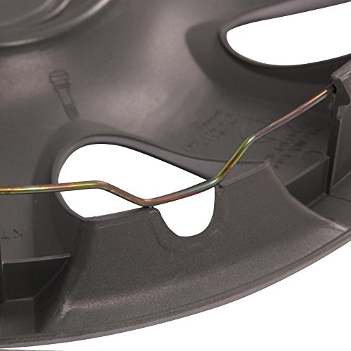 Bdk Kt-978-15 Silver 15 Inch Hubcaps Wheel Protection-4 Lug Nuts, Oem Replica Replacement Hub Cap Covers, Easy Installation, Total 4 Pieces (2 Front 2 Rear) #TOP5