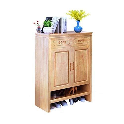 DYB Shoe Rack Boots Display Organizer Solid Wood Shoe Cabinet Multifunctional Simple Porch Cabinet Modern Shoe Rack Cabinet Storage Cabinet (Color : Wood color)