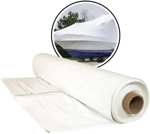 12' x 149' 7 Mil Husky Brand Shrink Wrap - White