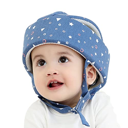 FANDE Casco Di Sicurezza Per Bambini – Regolabile, Morbido, Dai 6 Mesi Ai 6 Anni (Grigio)