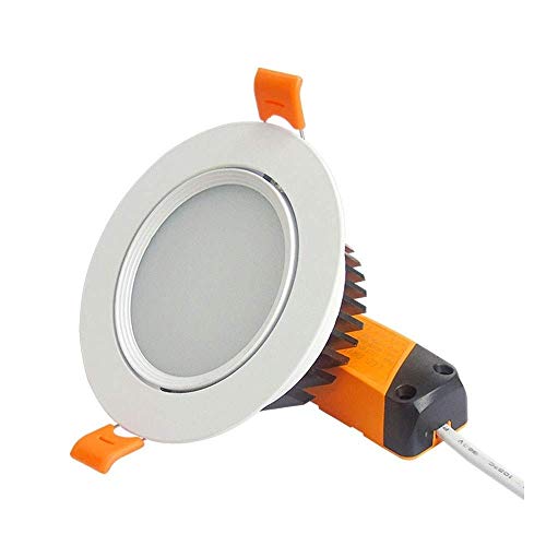 Downlights 5W empotrados focos de techo giratorios 400LM blancos redondos para cocina de Φ70-75MM 3