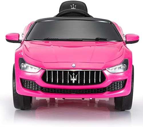 TOBBI Kids Ride On Car Maserati 12V Rechargeable Toy Vehicle w/ MP3 Remote Control Pink