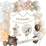 Babyparty Deko Neutral, Oh Baby Deko Baby Shower Decoration Neutral, Baby Shower Deko, Babyparty Deko, Oh Baby Banner, Oh Baby Tortendeko Konfetti Luftballons für Gender Reveal Deko