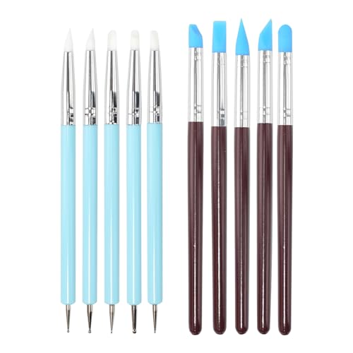 10 Pieces Silicone Clay Tools for Sculpting Clay Modeling, Resin Stippling, Nail Dotting Tools for Painting