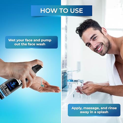 Muuchstac Ocean Face Wash for Men | Fight Acne & Pimples, Brighten Skin, Clears Dirt, Oil Control, Refreshing Feel - Multi-Action Formula (3x100 ml) (Image - 3)