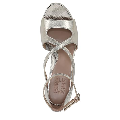 Naturalizer Women's Alicia Heeled Sandal Silver Sand Faux Leather 6 M by Naturalizer - Used condition - Image 5