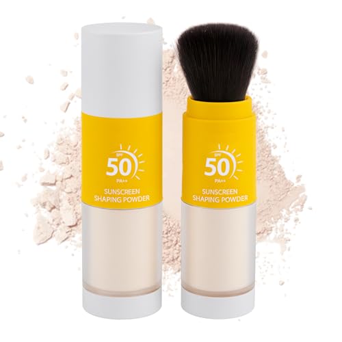 Polvo Fijador Mineral con Protección Solar para Rostro y Cuero Cabelludo, FPS 50 PA++, Translúcido, Control de Grasa, Acabado Mate Natural, Duradero, Ligero, Transpirable, Polvo para Todo Tipo (8 g)