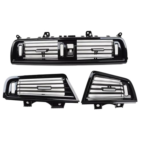 Panel de salida de aire premium Piano Black Chrome para salpicadero de BMW Serie 5 RHD