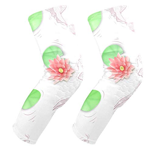 Genouillères rembourrées carpe et lotus avec design artistique unique