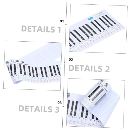 QUMIIRITY 2 Pièces 88 Tableau mural clavier de piano papier de simulation de doigt de piano pianos numériques piano portable piano enfants etiquette autocollante aide au clavier de piano PVC - Les Beatles, Paul McCartney, John Lennon, RIngo Starr, George Harrison QUMIIRITY 2 Pièces 88 Tableau mural clavier de piano papier de simulation de doigt de piano pianos numériques piano portable piano enfants etiquette autocollante aide au clavier de piano PVC – Image 8