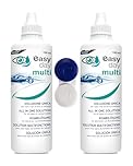 Easy Day Multi Soluzione Unica per Lenti a contatto - Duopack 2x100 ml + Portalenti incluso