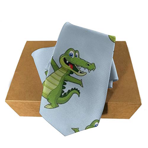 Boys Necktie Fashion Suit Necktie Creative Necktie Modern Necktie For Party, College, Daily, Business Novelty Alligator Pattern Neck Ties #TOP6