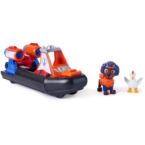 Paw Patrol: Search & Rescue, Zuma Rescue Hovercraft Water Vehicle with 2 Figures, Toy Boat with...