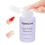 OpenLive Lavender Scent Nail Polish Remover, 180ml Non Acetone free Nail Polish Remover for Regular Nail Polish with Easy Push-down Pump, 6.08 Fl Oz