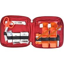 Rescue Essentials Emergency Public Access Trauma Cube - CAT Tourniquet, Hyfin Vent Compact Chest Seal, Shears & Other Emergency First Aid Medical Supplies Severe Bleeding Trauma Kit Red