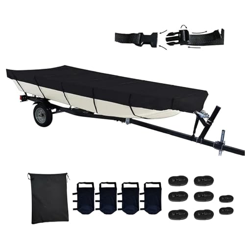 Jon Boat Cover 12ft 420D Waterproof Trailerable Jon...