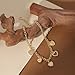 FUCJOEE Charm Bracelets for Women Trendy, 14K Gold Plated Heart Bracelets for Women Non Tarnish Cute Dainty Charm Gold Bracelet Fashion Waterproof Chain Bracelet Gold Jewelry