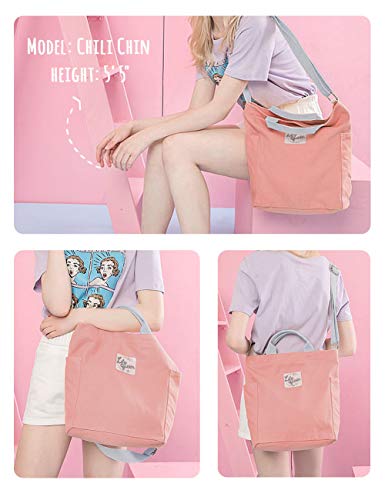 Image of Lily queen Women Canvas Tote Handbags Casual Shoulder Work Bag Crossbody