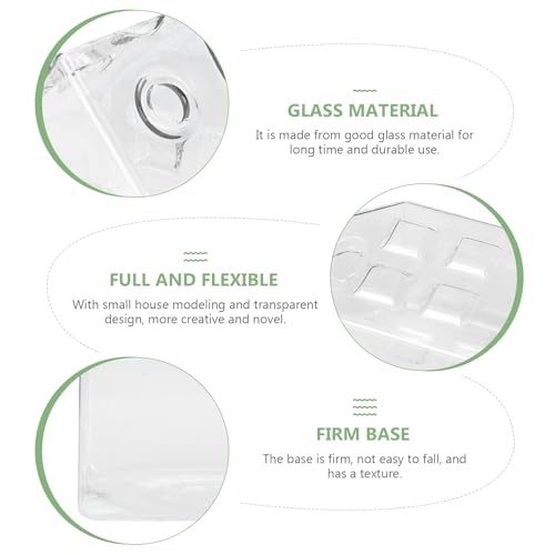 Vase transparent compact pour petits espaces et rebords de fenêtre étroits