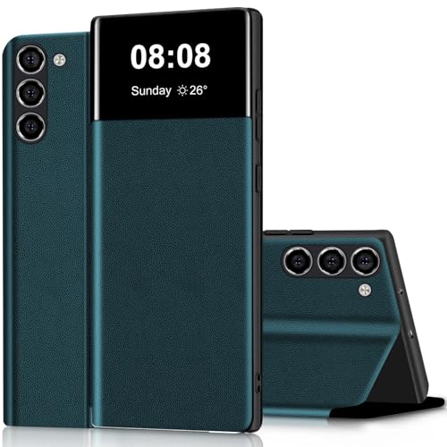 Coque en cuir vert pour Samsung Galaxy S23 Plus protection intégrale