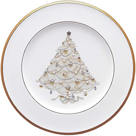 Noritake Palace Christmas Gold Holiday Accent Plates, 2, Set of 4