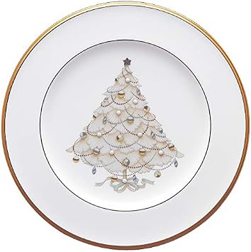 Noritake Palace Christmas Gold Holiday Accent Plates, 2, Set of 4